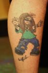 carton tattoo pics on leg